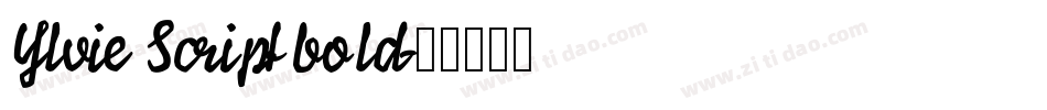 Ylvie Script bold字体转换